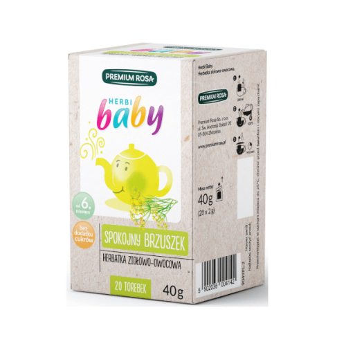 WYPRZ Herbatka ziołowo-owocowa Herbi Baby Spokojny brzuszek 40g (20x2g) Premium Rosa