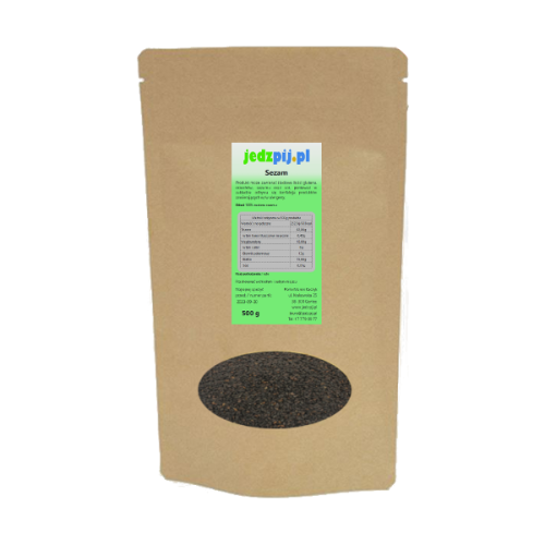 Sezam czarny ziarno 500g - jedzpij