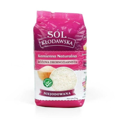 Sól kłodawska kamienna naturalna różowa drobnoziarnista 1kg Kłodawa