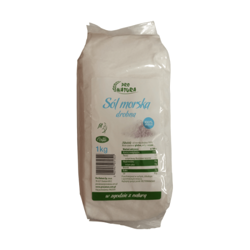 Sól morska drobna 1kg Pro Natura