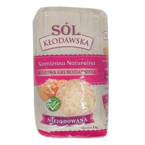Sól kłodawska kamienna naturalna różowa gruboziarnista 1kg Kłodawa